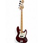 Used 2015 Fender Standard Jazz Bass Candy Apple Red Electric Bass Guitar thumbnail