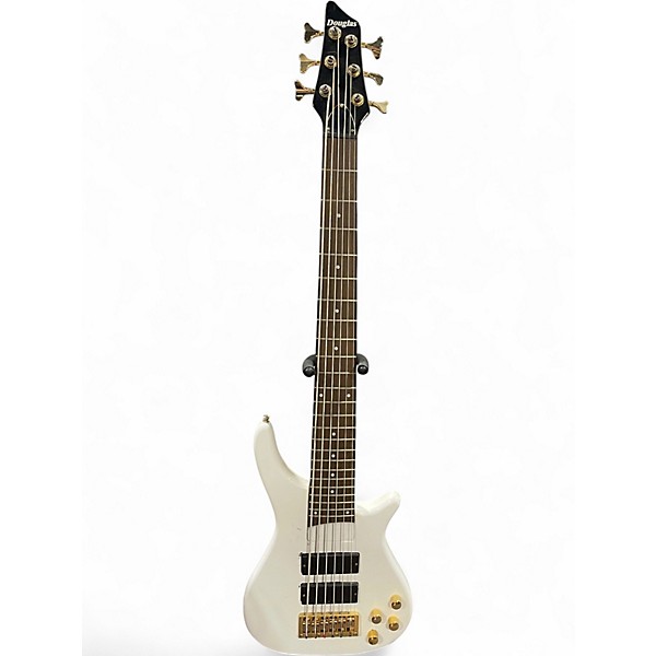 Used Douglas WOB 826 White Electric Bass Guitar