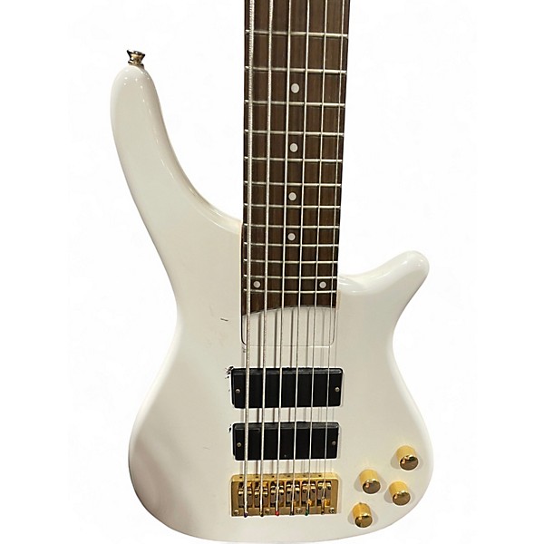 Used Douglas WOB 826 White Electric Bass Guitar