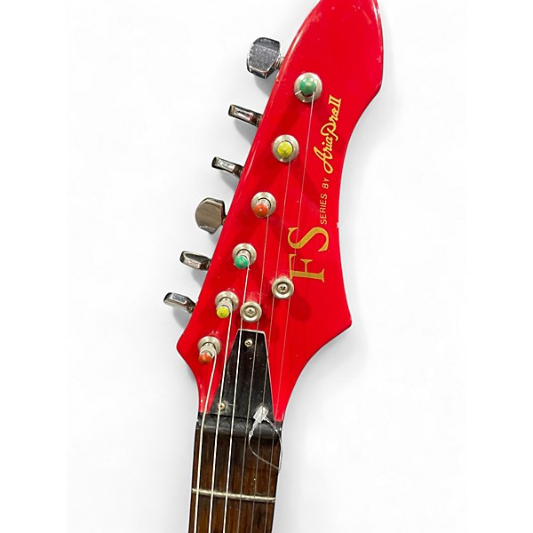 Used Aria Pro Ii FS SERIES Candy Apple Red Solid Body Electric Guitar