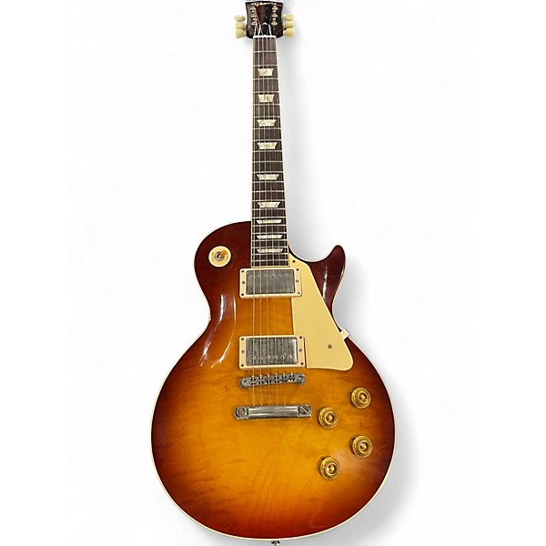 Used Gibson 1958 Les Paul Chambered Tobacco Sunburst Solid Body Electric Guitar