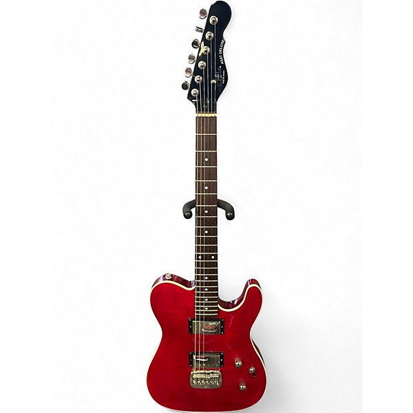 Used G&L Tribute ASAT Deluxe Crimson Red Trans Solid Body Electric Guitar