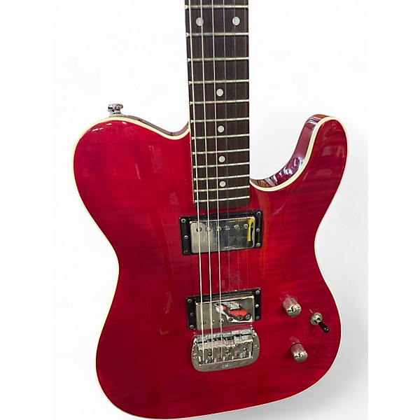 Used G&L Tribute ASAT Deluxe Crimson Red Trans Solid Body Electric Guitar