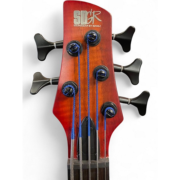 Used Ibanez SRD905F Crimson Red Burst Electric Bass Guitar