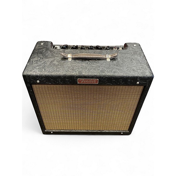 Used Fender Blues Junior IV 15W 1x12 30TH ANNIVERSARY BLACK WESTERN Tube Guitar Combo Amp