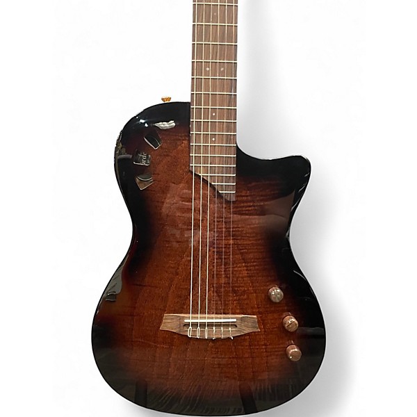Used Cordoba Stage Brown Sunburst Classical Acoustic Electric Guitar