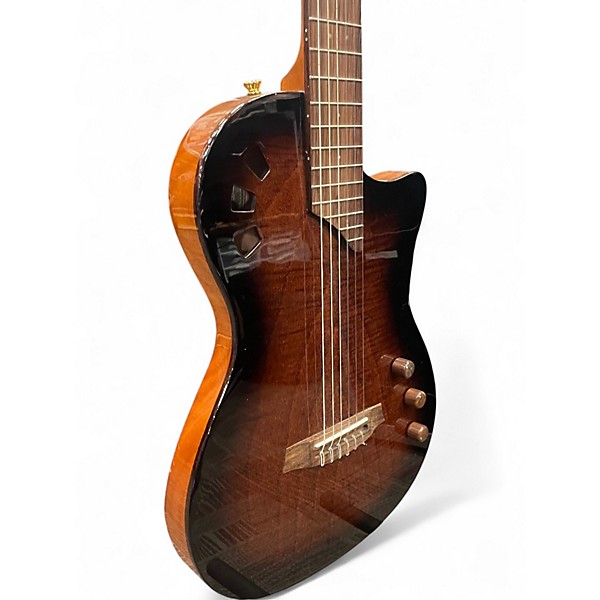 Used Cordoba Stage Brown Sunburst Classical Acoustic Electric Guitar