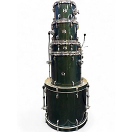 Used Ludwig 5 Piece Element Evolution Emerald Green Drum Kit