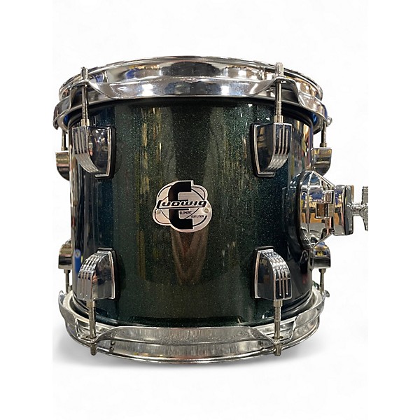 Used Ludwig 5 Piece Element Evolution Emerald Green Drum Kit