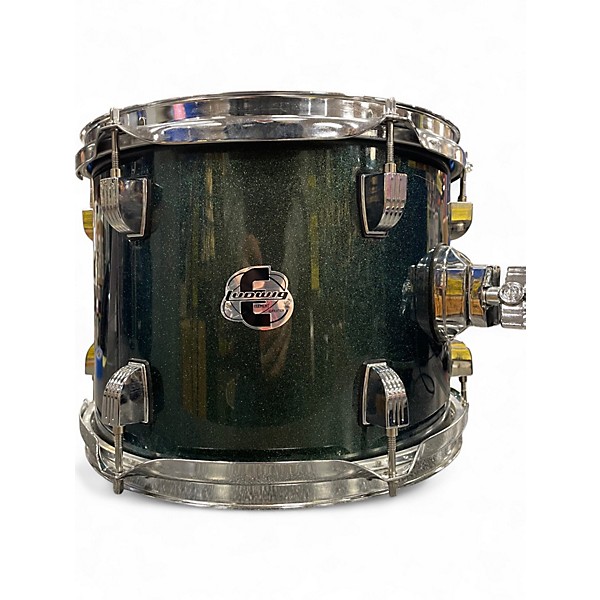 Used Ludwig 5 Piece Element Evolution Emerald Green Drum Kit