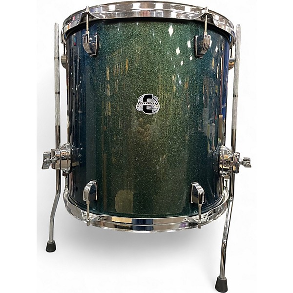 Used Ludwig 5 Piece Element Evolution Emerald Green Drum Kit