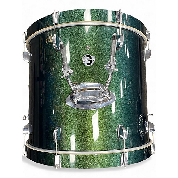 Used Ludwig 5 Piece Element Evolution Emerald Green Drum Kit