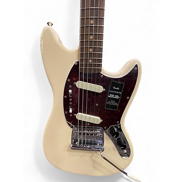 Used Fender Mustang Ventura III Olympic White Solid Body Electric Guitar