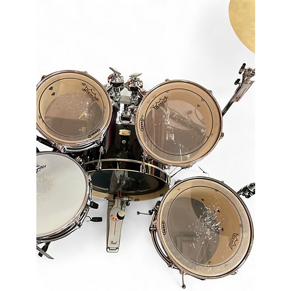 Used Yamaha 4 Piece Stage Custom Black Drum Kit