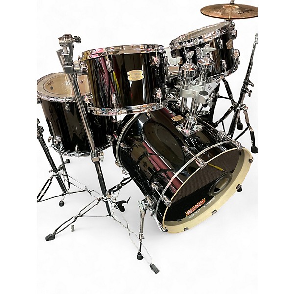 Used Yamaha 4 Piece Stage Custom Black Drum Kit