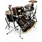 Used Yamaha 4 Piece Stage Custom Black Drum Kit