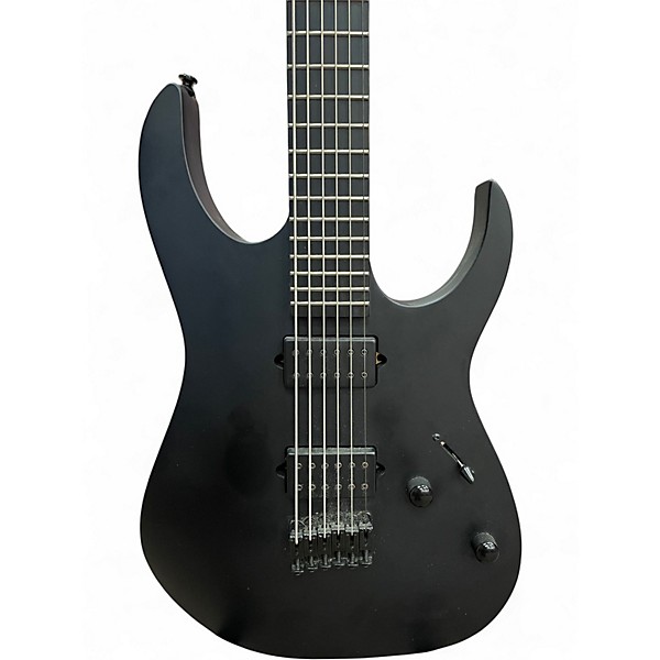 Used Ibanez RGRTBB21 IRON LABEL Satin Black Baritone Guitars
