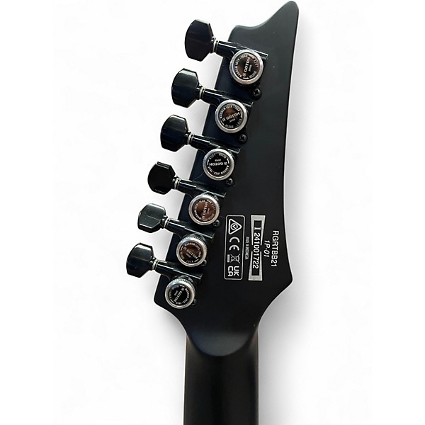 Used Ibanez RGRTBB21 IRON LABEL Satin Black Baritone Guitars