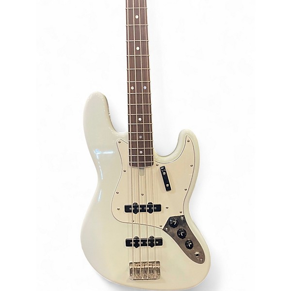 Used Modern Vintage JV466 Olympic White Electric Bass Guitar