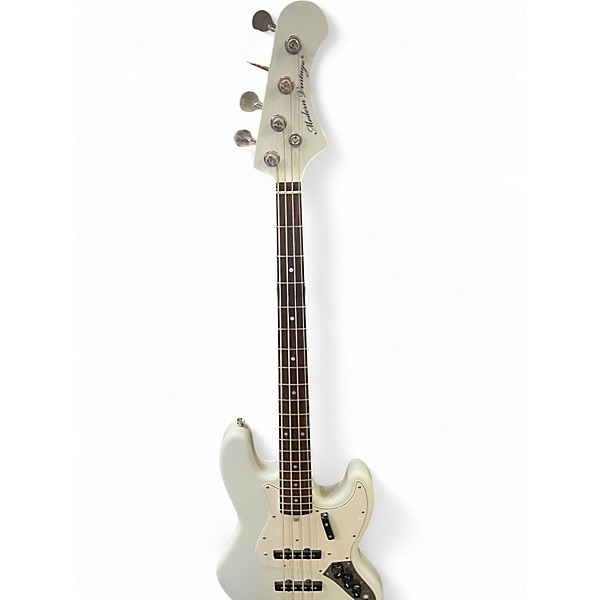 Used Modern Vintage JV466 Olympic White Electric Bass Guitar