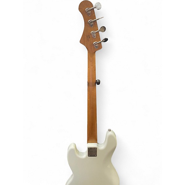 Used Modern Vintage JV466 Olympic White Electric Bass Guitar