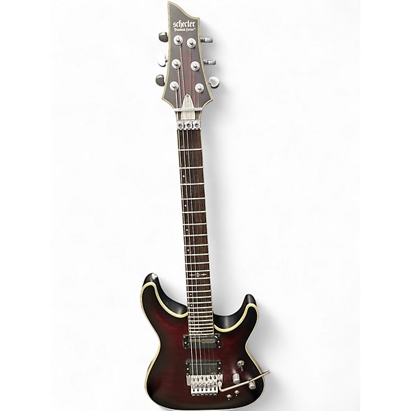 Used Schecter Guitar Research C1 Floyd Rose Platinum Red Solid Body Electric Guitar