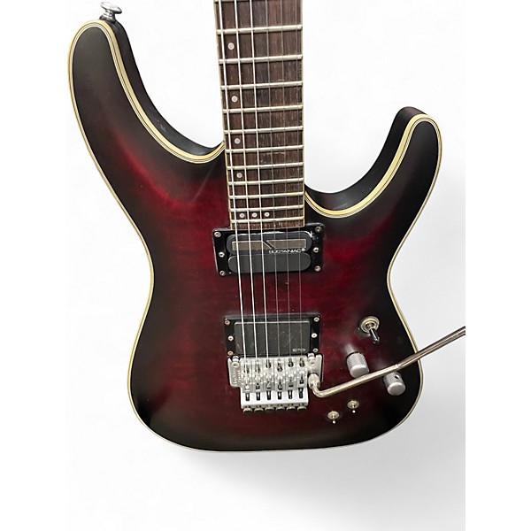 Used Schecter Guitar Research C1 Floyd Rose Platinum Red Solid Body Electric Guitar