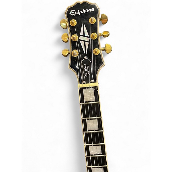 Used Epiphone Les Paul Custom Black Solid Body Electric Guitar