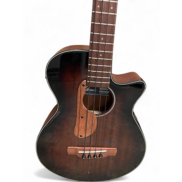 Used Ibanez AEGB24E-MHS Mahogany Acoustic Bass Guitar