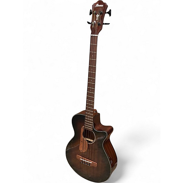 Used Ibanez AEGB24E-MHS Mahogany Acoustic Bass Guitar