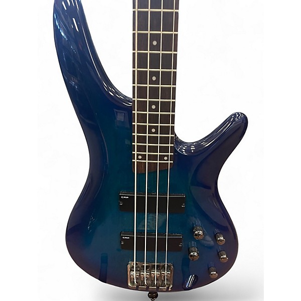 Used Ibanez SR370 Blue Burst Electric Bass Guitar