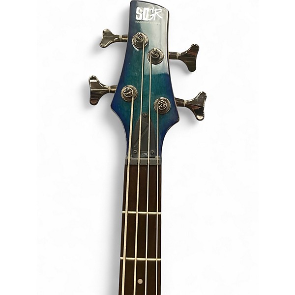 Used Ibanez SR370 Blue Burst Electric Bass Guitar