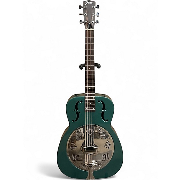 Used Johnson Resonator Metallic Green Resonator Guitar