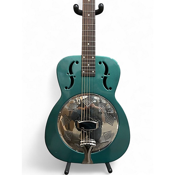Used Johnson Resonator Metallic Green Resonator Guitar