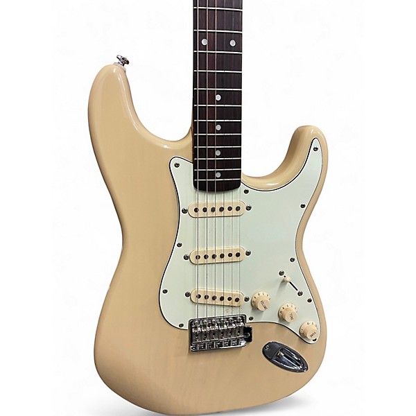 Used Squier Pro Tone Stratocaster Cream Solid Body Electric Guitar