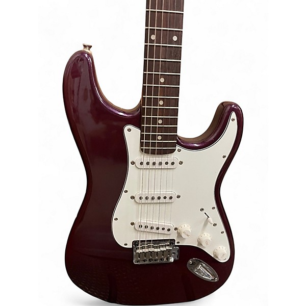 Used Squier Standard Stratocaster Purple Solid Body Electric Guitar
