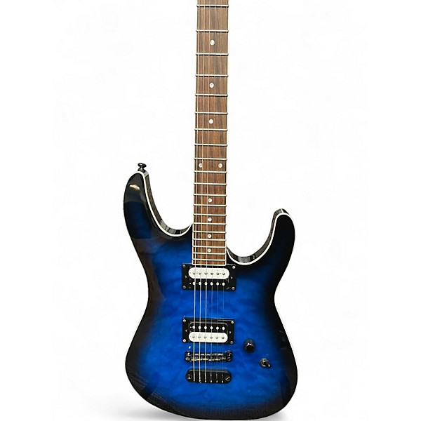 Used Dean MDX X QM Trans Blue Solid Body Electric Guitar