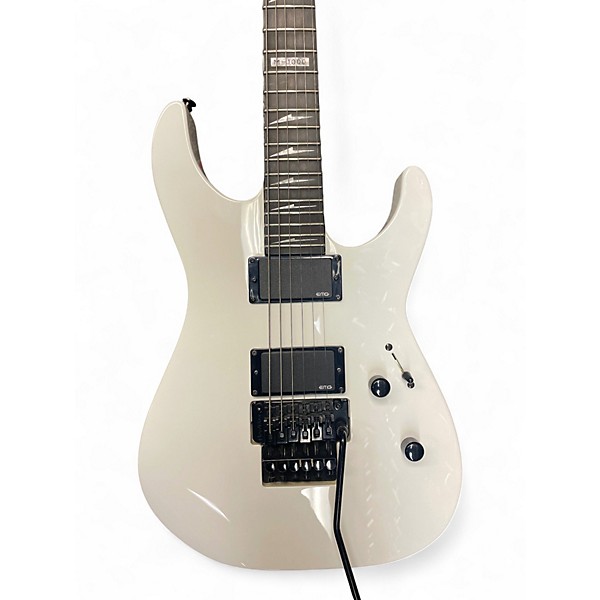 Used ESP LTD M1000 White Solid Body Electric Guitar