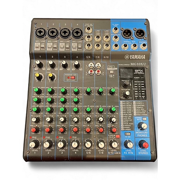 Used Yamaha MG10XU 10 Channel Mixer with Effects Unpowered Mixer