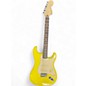 Used Fender Tom Delonge Signature Stratocaster Graffiti Yellow Solid Body Electric Guitar thumbnail