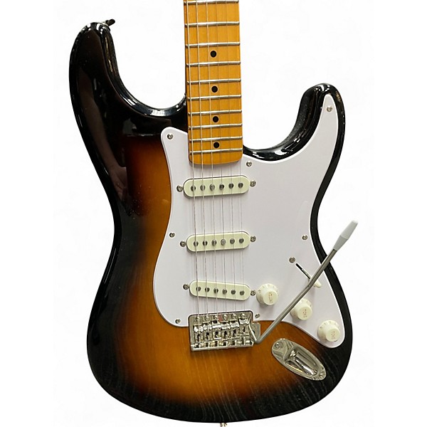 Used Squier Classic Vibe 1950S Stratocaster 2 Tone Sunburst Solid Body Electric Guitar