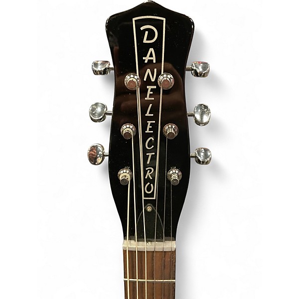 Used Danelectro U2 Black Solid Body Electric Guitar