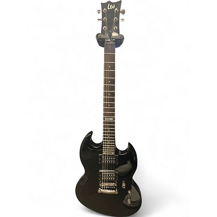 LTD　 ESP 　viper10 Used ESP LTD Viper 10 Black Solid Body Electric Guitar Black