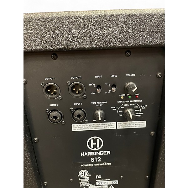 Used Harbinger S12 Powered Speaker