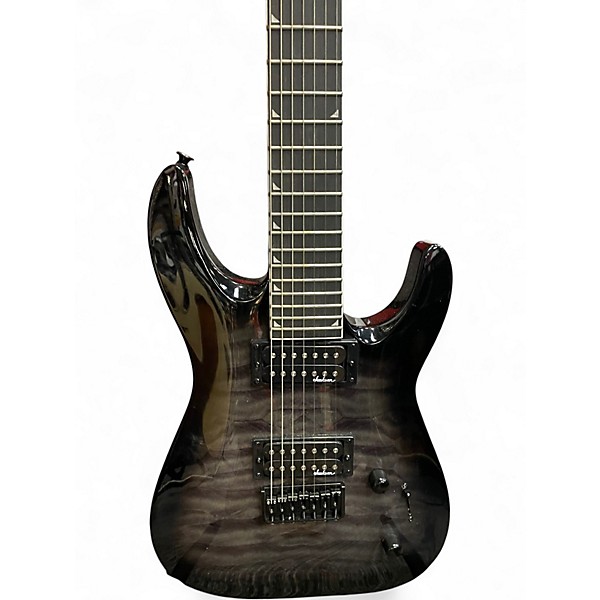 Used Jackson JS22-7 Dinky 7 String Black Solid Body Electric Guitar