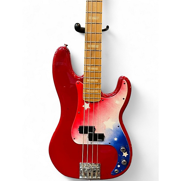 Used Miscellaneous double cut Red Electric Bass Guitar