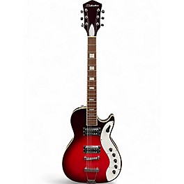 Used Silvertone 1423 Jupiter Metallic Candy Red Burst Solid Body Electric Guitar