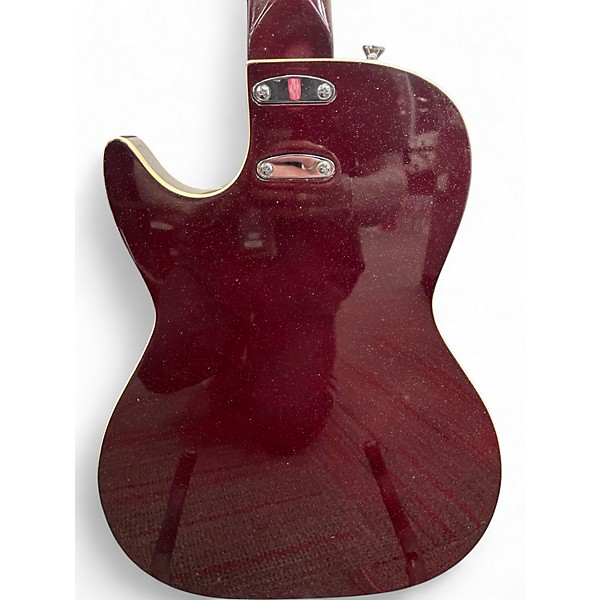 Used Silvertone 1423 Jupiter Metallic Candy Red Burst Solid Body Electric Guitar
