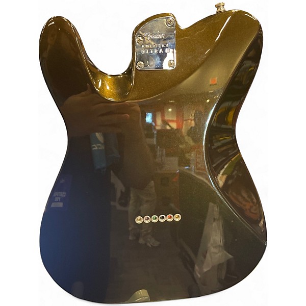 Used Fender American Ultra Telecaster Gold Solid Body Electric Guitar
