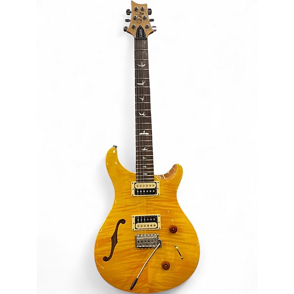 Used PRS SE Custom 22 Semi-Hollowbody Yellow Hollow Body Electric Guitar
